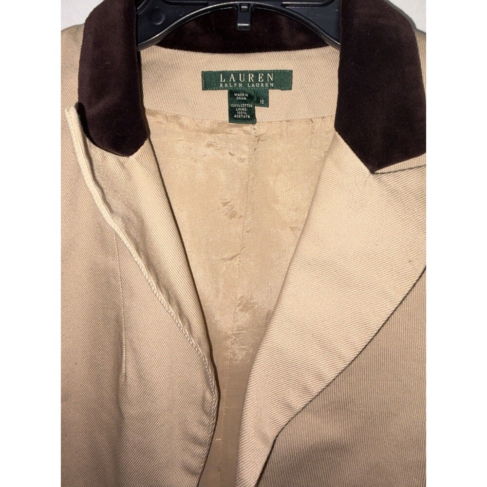 RALPH LAUREN Equestrian Double Breast Vest Size 10 Beige Horse Riding Bridgerton - Picture 2 of 9